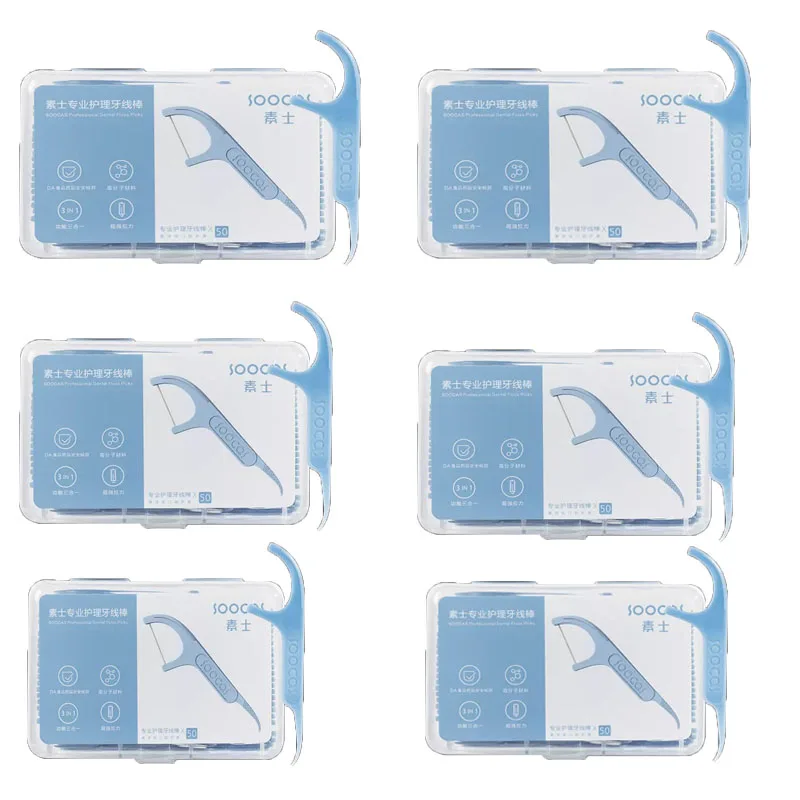 Dental Flosser 300pcs SOOCAS Professional Ergonomic Design Food Grade-New/Old Versions Delivered Randomly dental water flosser