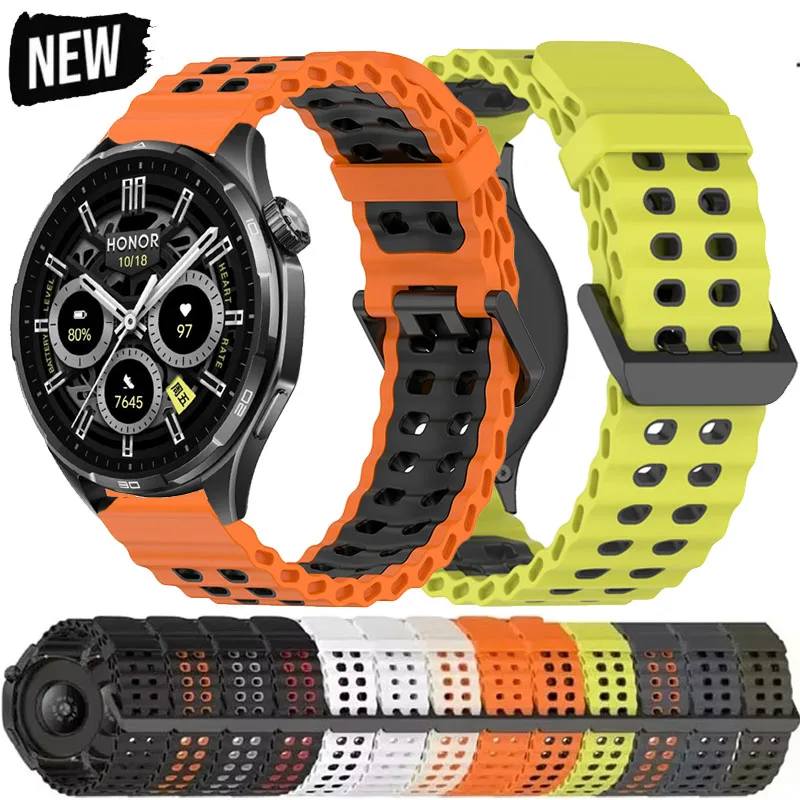 Breathable Silicone Sports Strap - 22mm