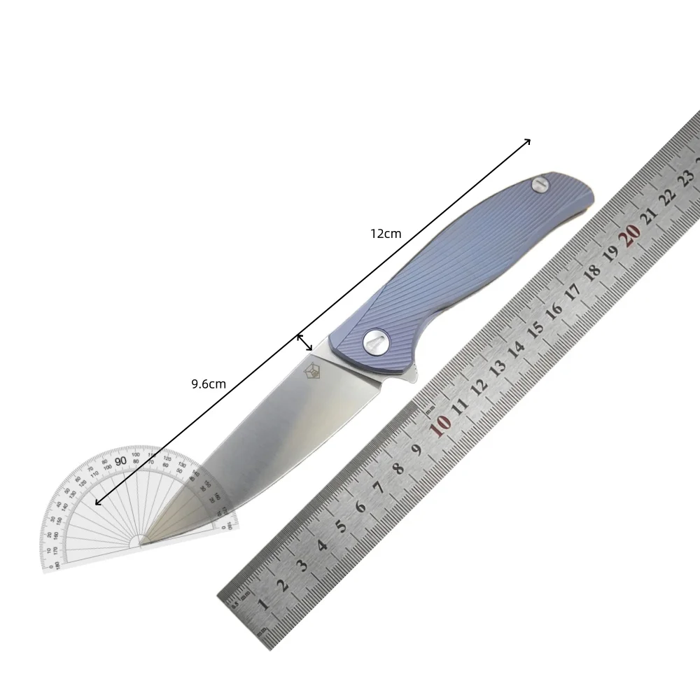 NEW High-end Folding Knife Shirogorov Survival Pocket Knife D2 Sharp Blade TC4 Titanium Alloy Handle Outdoor Rescue Folding Tool 6