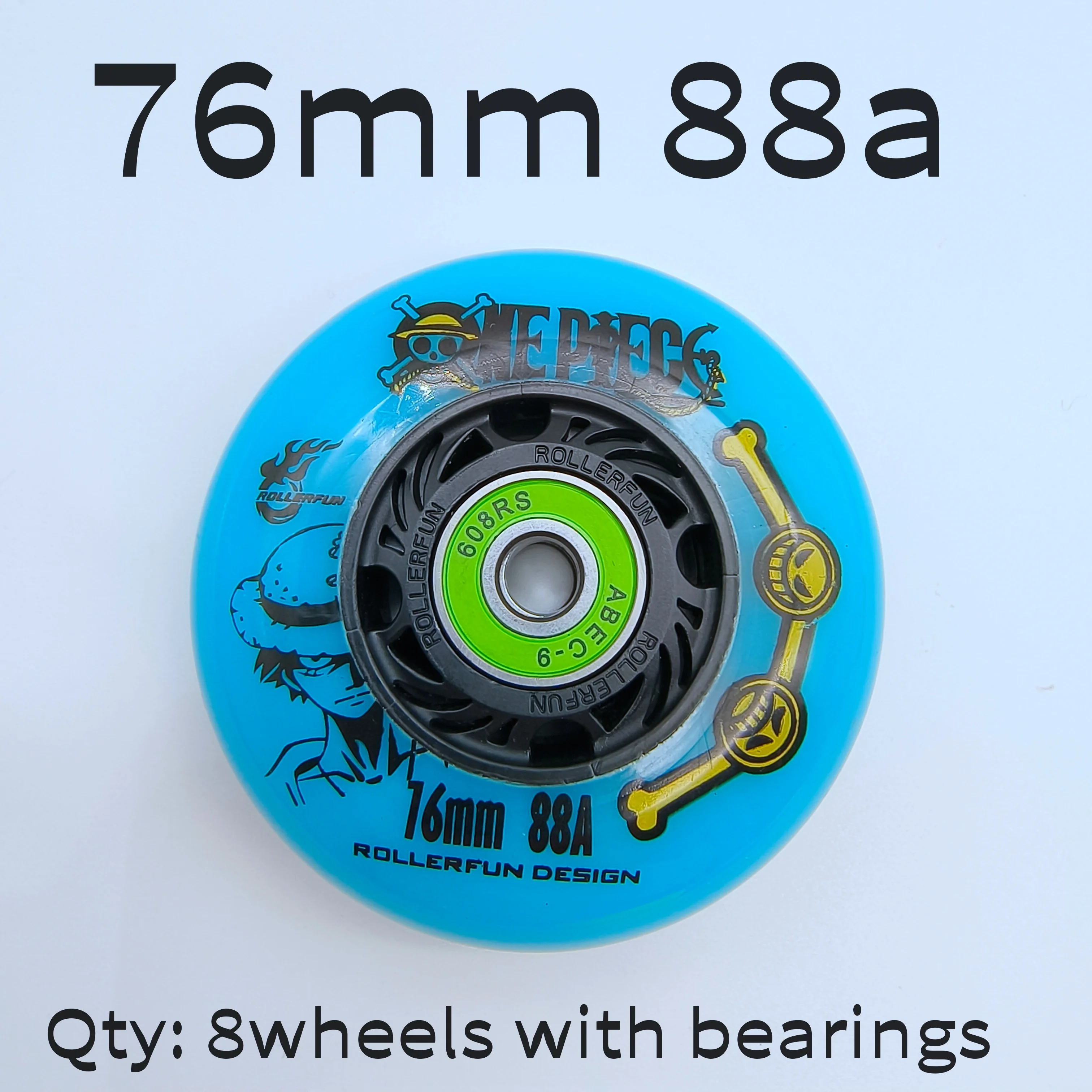 Inline skate wheel roller wheel 72mm 76mm 80mm including bearings 8wheels/lot
