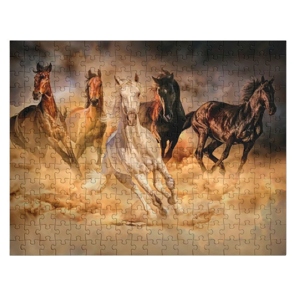 

Only dust from under the hooves Jigsaw Puzzle Custom Wooden Puzzle Name Puzzle Custom