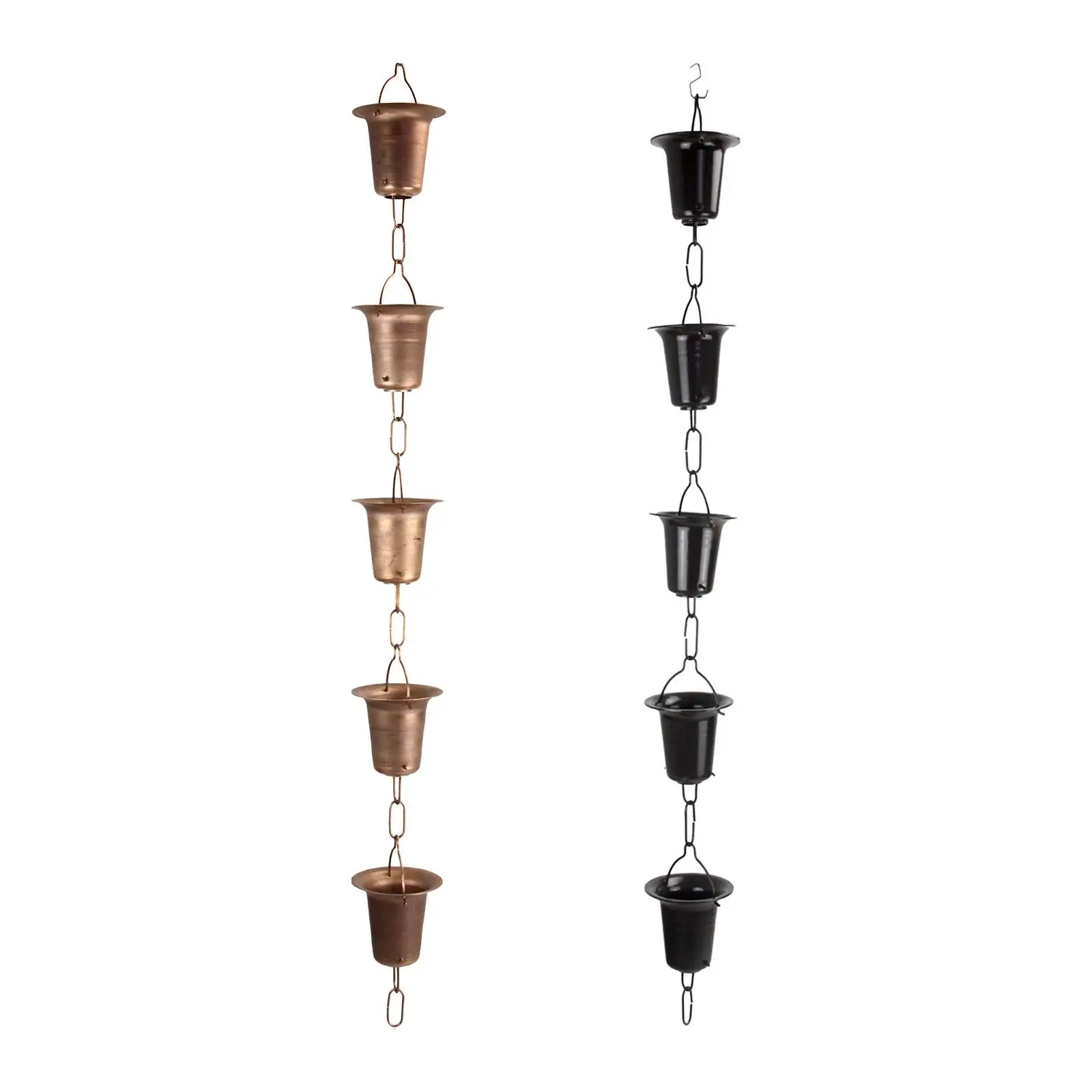 Garden Rain Chains Cup Rain Chain Bird Bath Bucket Chain Outdoor Decor Pouring Cups for Sheds Backyard Outdoor Awnings Home