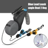 Pet Traction Rope Belt Double Pet Supplies for 2 Dogs Walking Retractable Rotation Pet Rope Dual Dog Rope Leash with Light