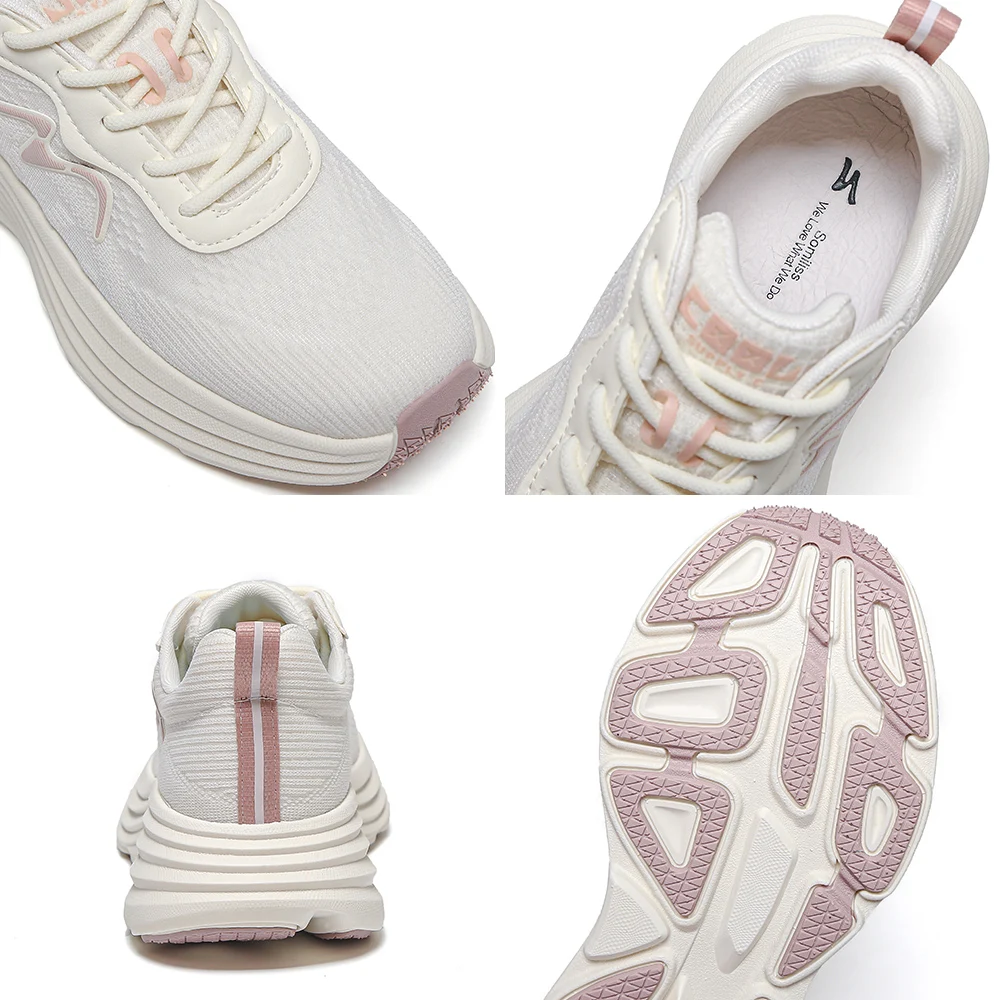 SOMILISS Sneaker for Women Spring Summer Breatheable Mesh Lace Up Fashion Casual Non Slip Walking Running Shoes for Women