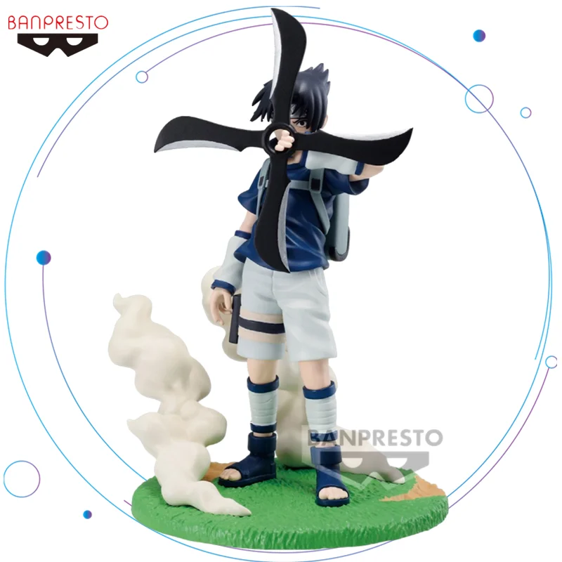 

In Stock Bandai BANPRESTO Memorable Saga Naruto Uchiha Sasuke Cross Shuriken Anime Peripheral Figure Model Toys Gift for Men