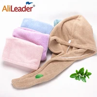 Microfiber Hair Towel Hair Towel with Button, Super Absorbent Hair Towel Wrap for Curly Hair, Fast Drying Hair Wraps 1