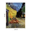 38*26cm Mini Jigsaw Puzzle Paper 1000PCS Cafe Terrace at Night Van Gogh Stress Relief Educational Entertainment Christmas Gift 2