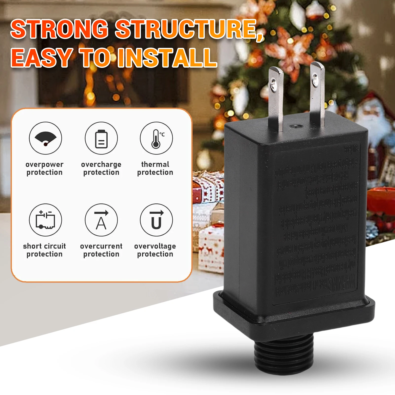 2Pcs Replacement Yard Inflatable Adapter 1A Class 2 Power Supply with 9.84ft Extension Cord 60Hz Water Proof Plug for LED Light