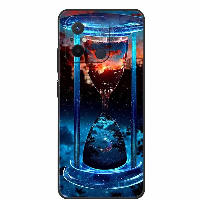 Black TPU Soft Cover with Wolf and Lion Design - Premium Silicon Bumper Case