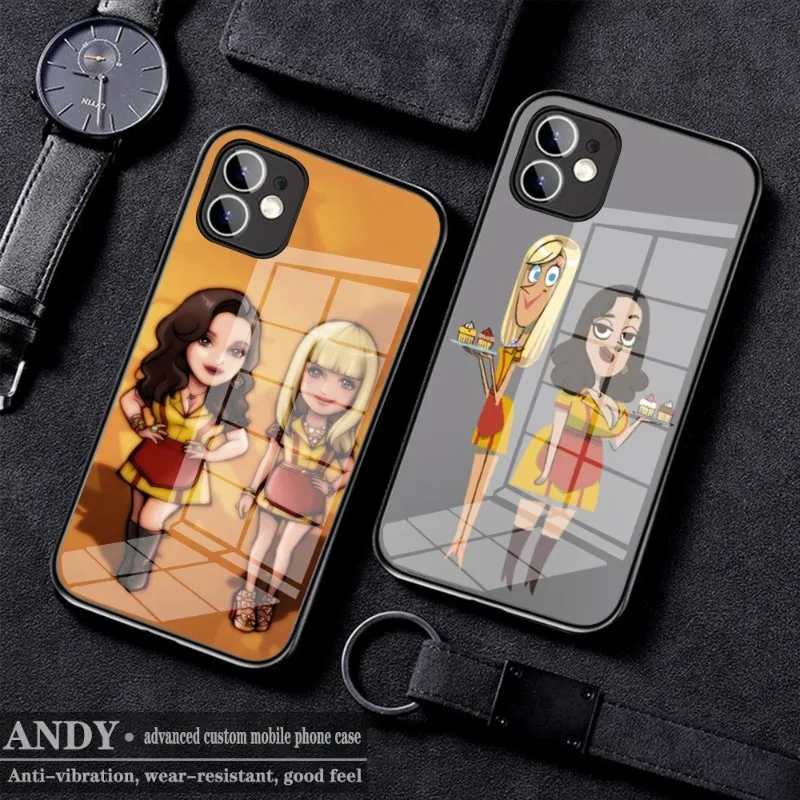 Famosi Film Broke Girls Phone Case Glass Per Iphone 11 12 13 14 Pro Xr Xs Max 8X7 14 Plus Se 13 Pro Design Iphone Cover