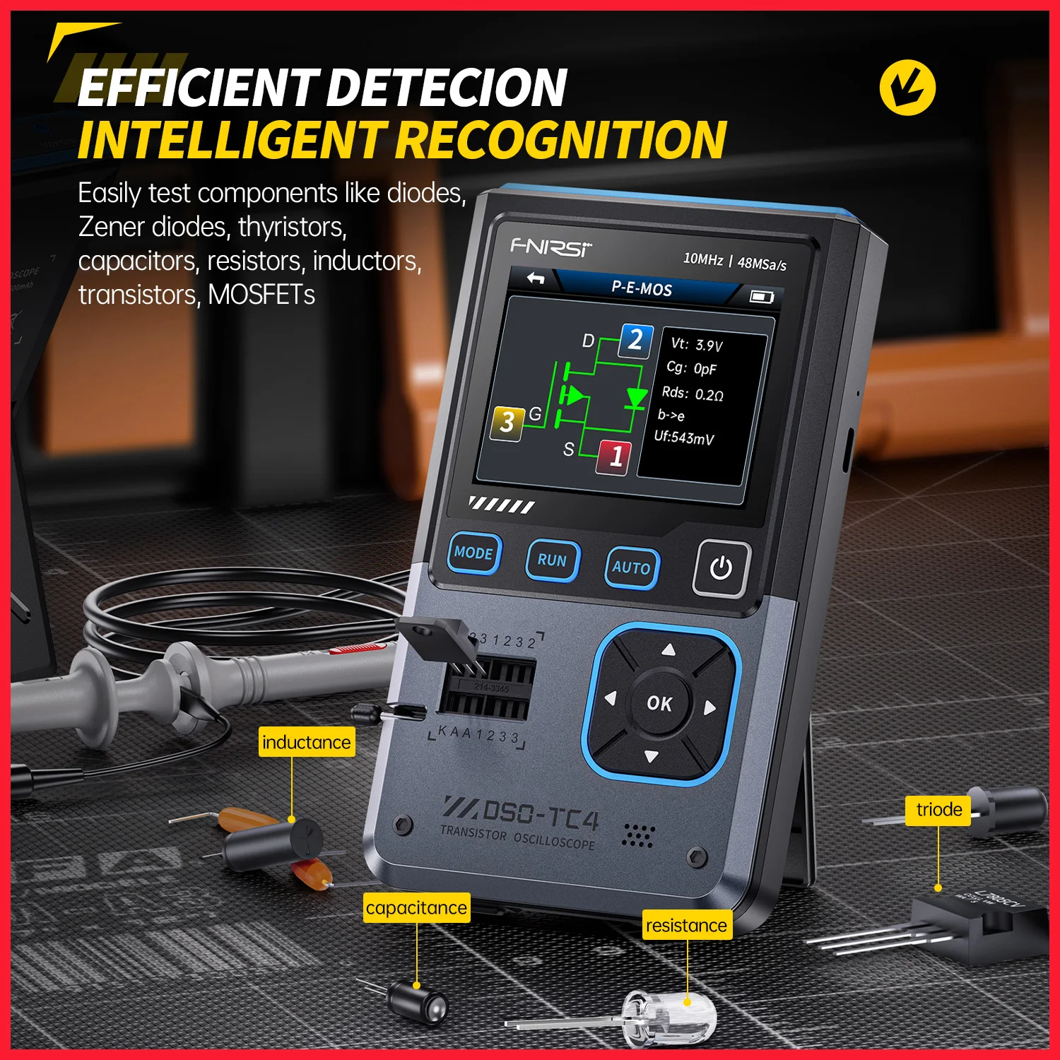 2C53T アップグレードハンドヘルドオシロスコープ、10MHz 帯域幅、3IN1