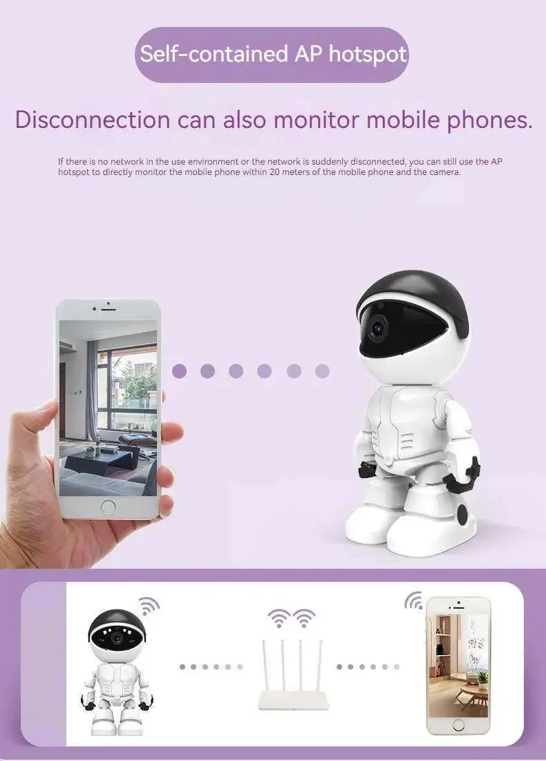 Title 6, 1080P Roboter IP Kamera Überwachungskamera WiFi...