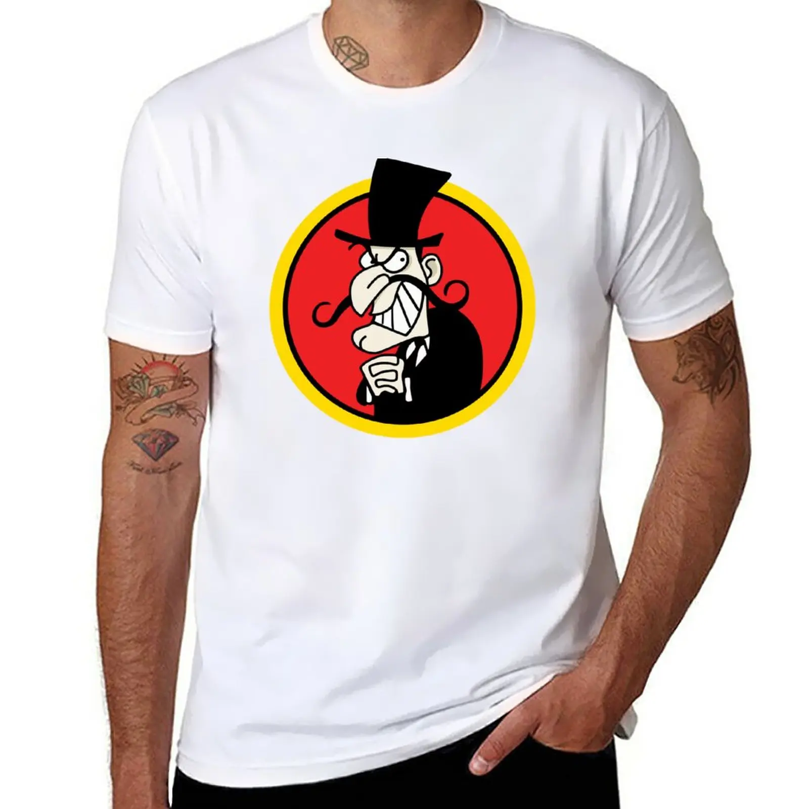New Whiplash Snidely T-Shirt Funny T Shirt Shirts Graphic Tees Abbigliamento Da Uomo