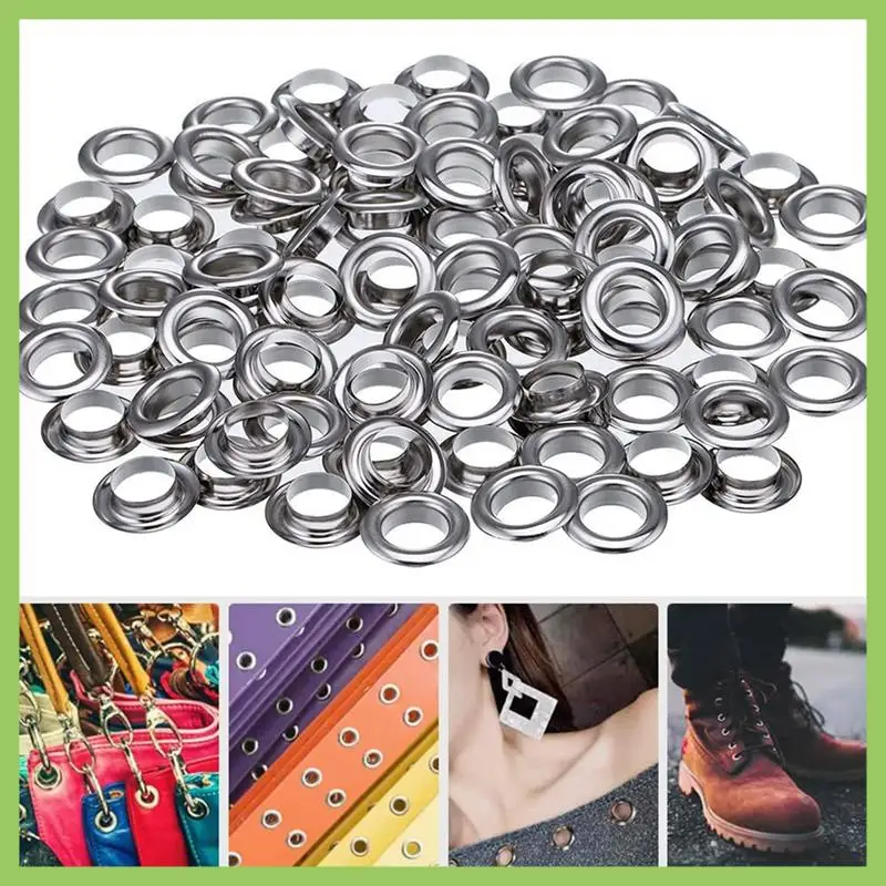 ABLU-12Mm Grommet Tool Kit, 100 Sets Grommets Eyelets Punch Kit, Tarpaulin Repair For Fabric Curtains Leather Shoes Bag