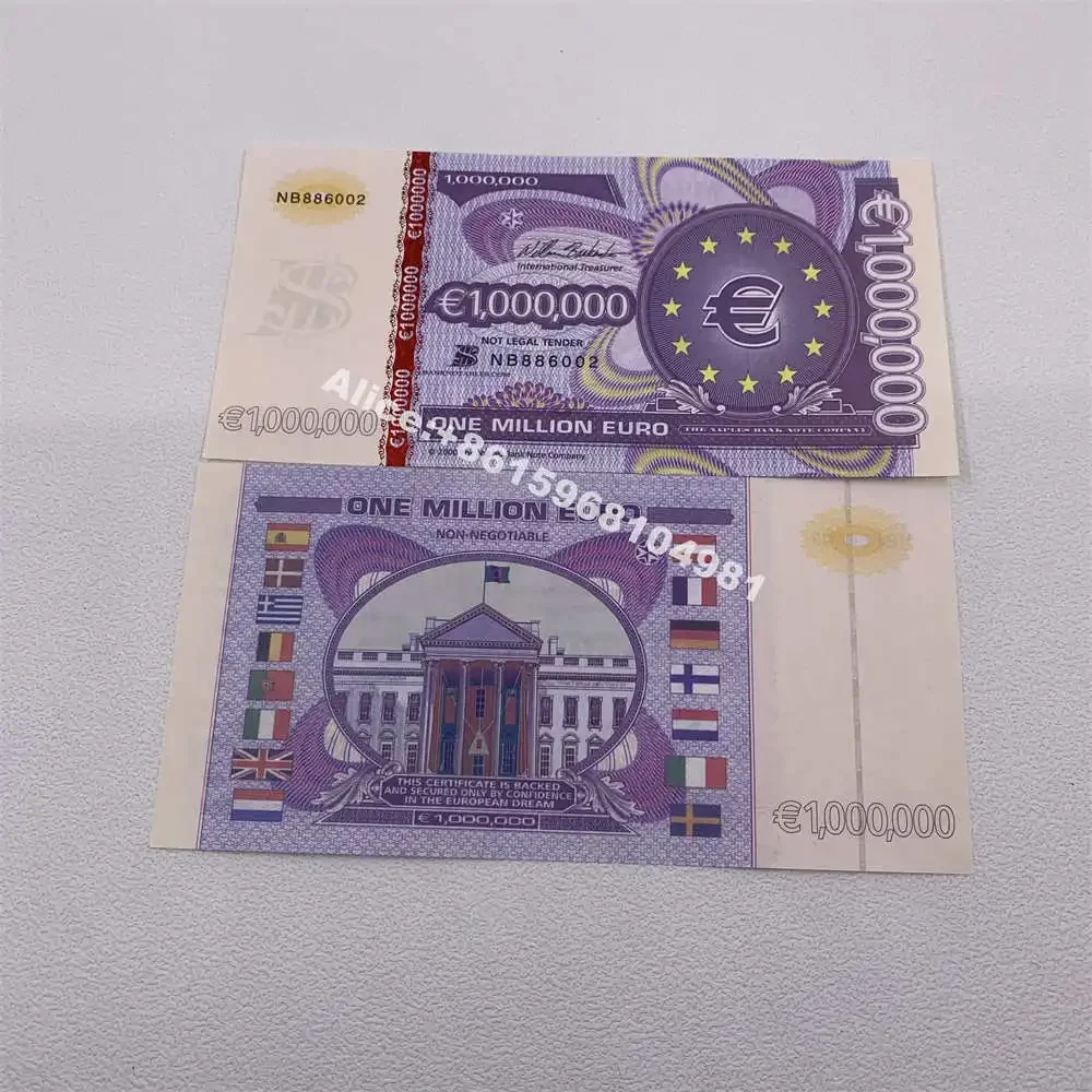 Un Milione Di Banconote In Euro Billetes Banconote Diverse Numero Di Serie Luce Uv Nota Per Carta Artistica Da Collezione