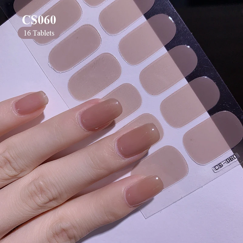 DIY 단색 풀 커버 네일 스티커, 오래 지속되는 네일 스트립 패치 슬라이더 스티커, 프레스 온 네일 접착제, 방수
