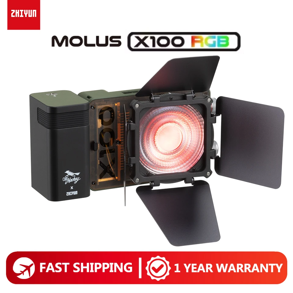 ZHIYUN MOLUS X100 RGB プロフェッショナルポケット写真撮影ライト
