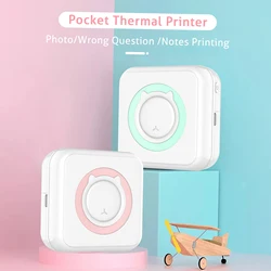 Mini imprimante thermique sans fil BT Connect 200dpi, impression de poche sur papier 