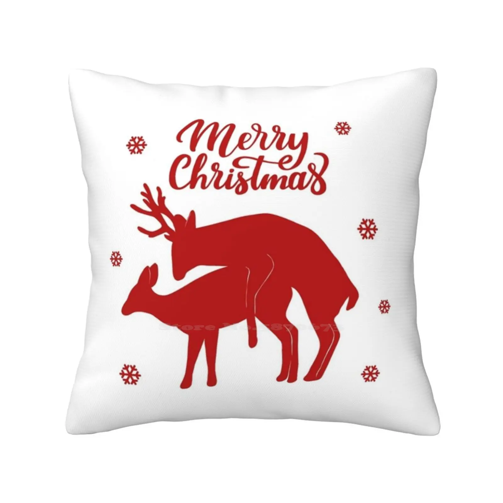 

Humping Reindeer Home Sofa Car Cushion Cover Pillowcase Humping Reindeer Humping Season Typography Calligraphy Santa Claus