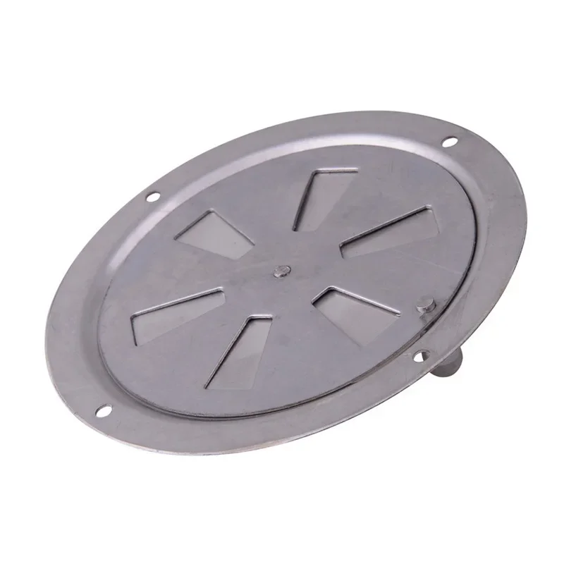 1Pc Stainless Steel Air Louver 316 Vent Yacht Marine Round Grille Ventilation Louvered Ventilator Grill Cover Side Knob Opening