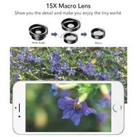 APEXEL Phone Lens Kit 0.45x Super Wide Angle & 12.5x Macro Micro Lens HD Camera Lentes for iPhone Samsung Xiaomi More Cellphones 3