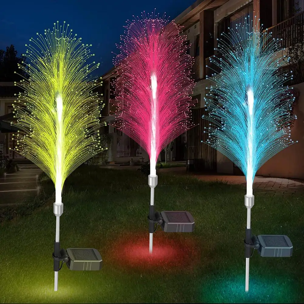 

2pcs LED Colorful Solar Garden Lights Ip66 Waterproof Solar Flower Lights Stake Landscape Tree Light for Patio Lawn Pathway