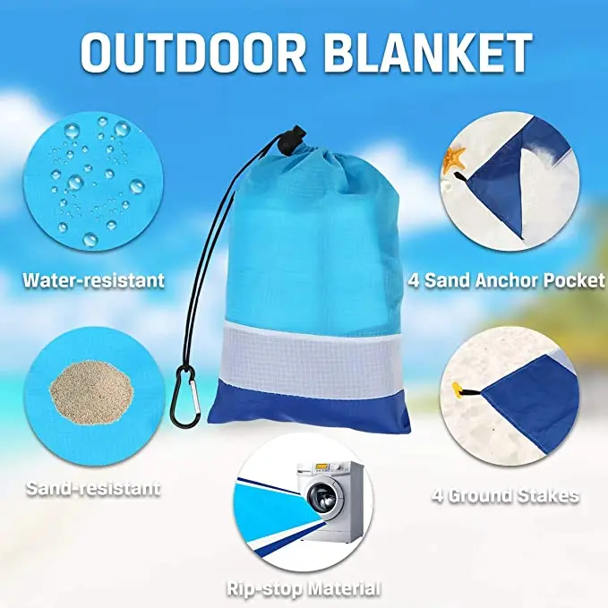 Übergroße Strandmatte 2026, sandfrei, Strandtuch, Outdoor-Reisedecke, Campingdecke, Stranddecke, Heimdeko, Teppich, tragbar, faltbar, Picknickmatte_voghion.com