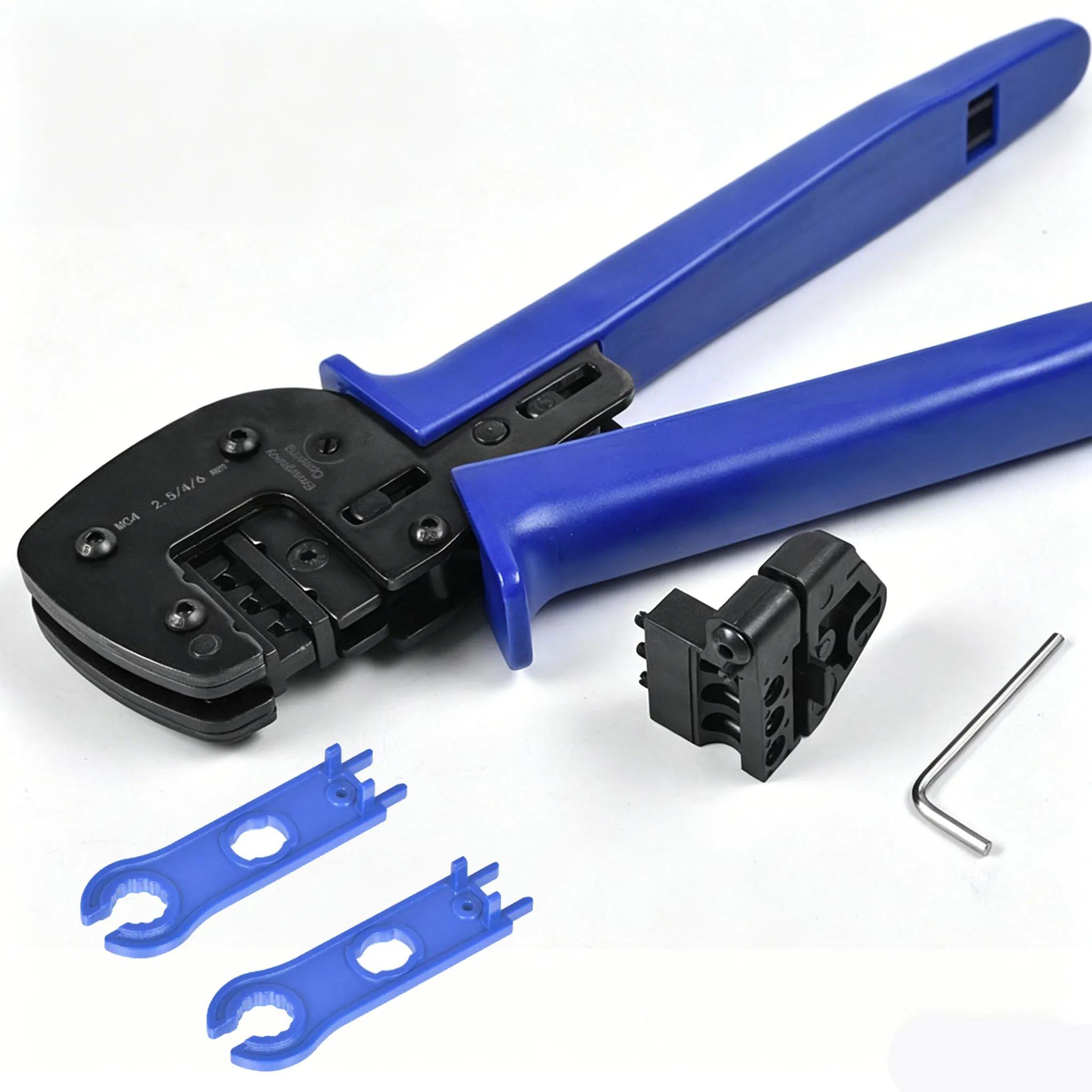 Solar-PV-Steck verbinder Crimp werkzeug Ratsche Crimper A-2546b Klemm werkzeuge mit 1 Paar Schraubens chl üssel