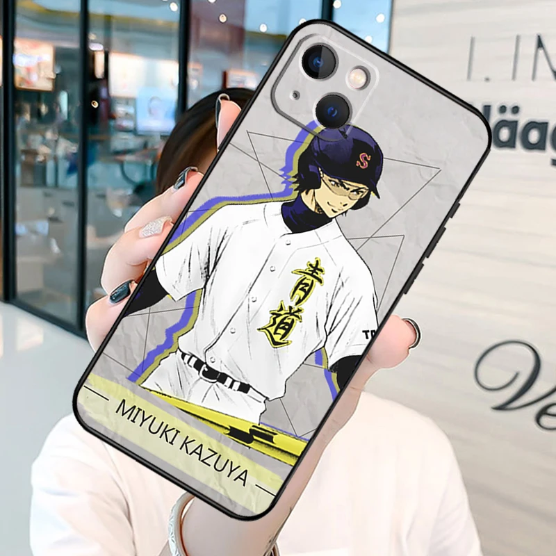 Miyuki Kazuya Diamond no Ace Phone Case on For iPhone 13 12 11 Pro Max 8 6 7 Plus SE 2020 XR X XS MAX Soft Back Cover iphone 13 mini case clear