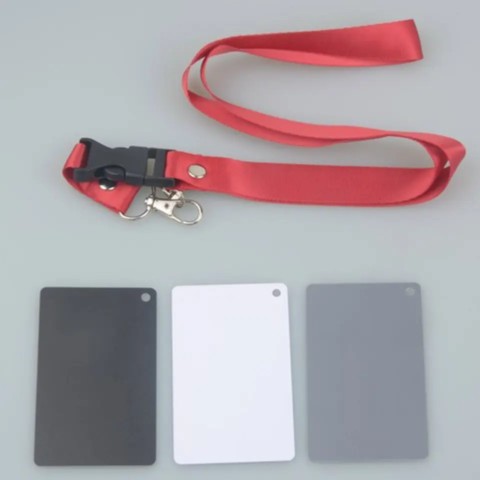 Pixiss Portable Photography Accessories - 12x12 Foldable White Balance Reflector, Grey Reference & White Balance Card, 4In1 Color Correction Card Set And Measuring Tape Lanyard By Pixiss - View #2
