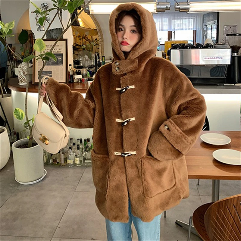 Winter Luxury Women's Thermal Coat High Quality Imported Cashmere Shearling Coat Hooded Design To Prevent Cold Fur Coat upgraded version ipc 300 high resolution digital thermal inkjet printer adopts imported stainless steel print nozzle ac110v 220v