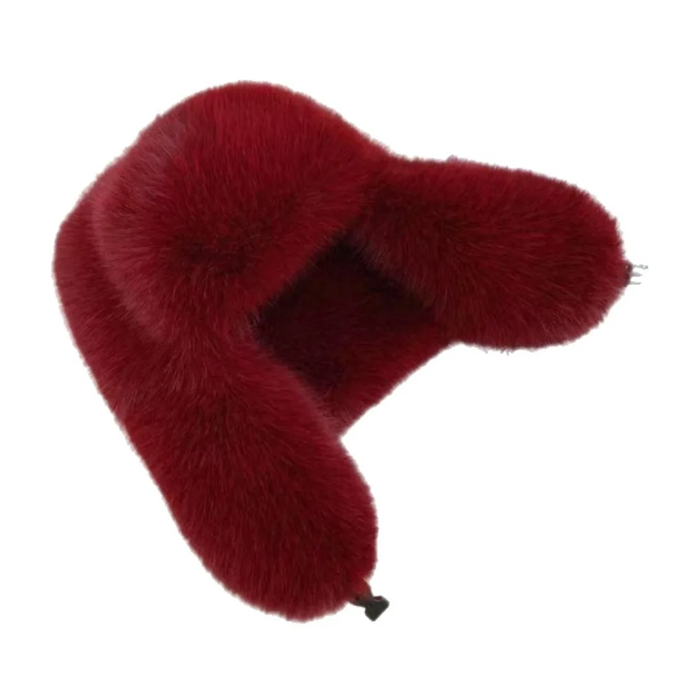 Weiche, dicke Kunstpelzmütze, winddicht, verstellbare Gehörschutzkappe, warme Ohrenschützer, flauschige, winddichte Ohrenklappenkappe für den Winter – Detail 3