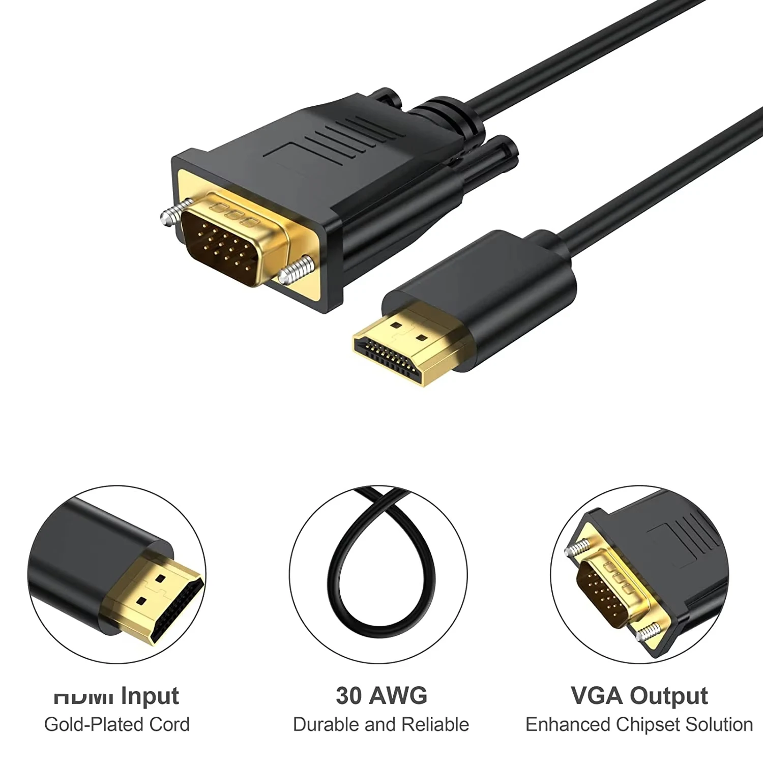 Cable Vga Convertidor Hdmi A Vga Walmart Convertir Hdmi A Vga