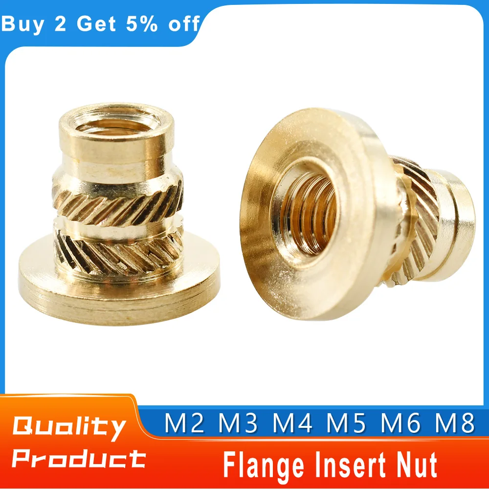M2M3M4M5M6M8BrassHotMeltInsertFlangeNutMetricThreadHeat