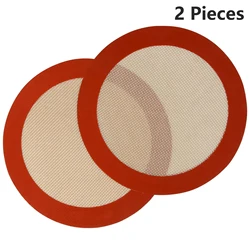 Set of 2 Non-Stick Round Silicone Baking Mats (2pcs-20cm)