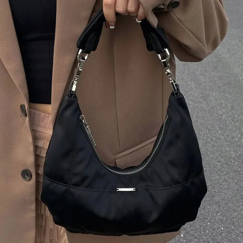 

Women Vintage Underarm Bag Luxury Designer Handbag Female Shoulder Bag 2024 New Trend Zipper Student Totes Bags Phone Coin Purse