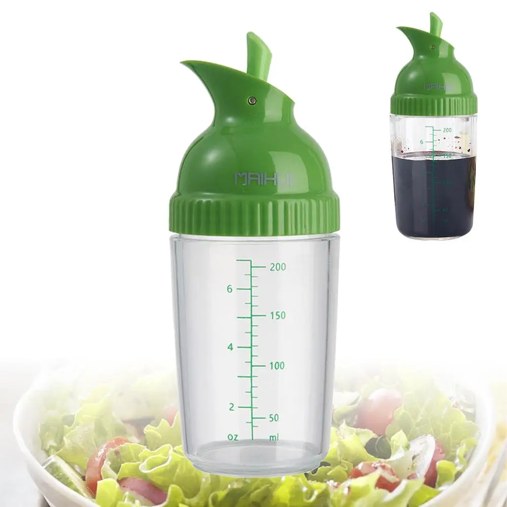 200ml Salad Dressing Shaker Cup Universal Manual Sauces Mixer Container Leakproof Bottle Salad Gadget Kitchen S2V7 salad dressing shaker