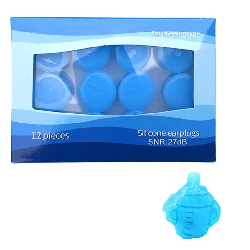 

Noise Canceling Earplugs For Sleep Waterproof Noise Cancelling Ear Plugs 12PCS Reusable Washable Ear Plugs For Swimming Travel