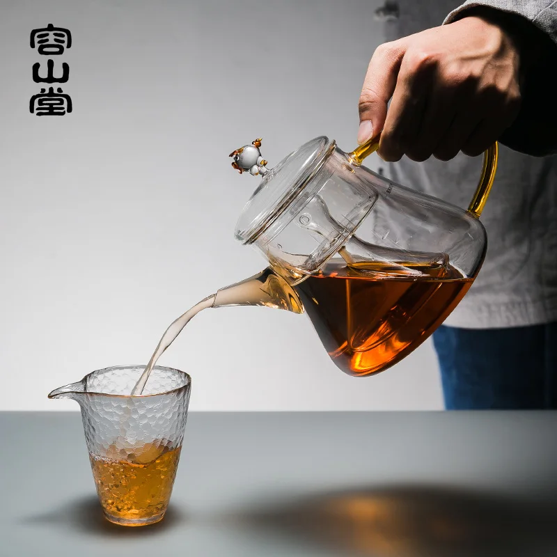 Water-Releasing Heat-Resistant Glass Steam Tea Maker Large Kettle Electric  Ceramic Stove Kung Fu Tea Set Pig Gift Packing - AliExpress