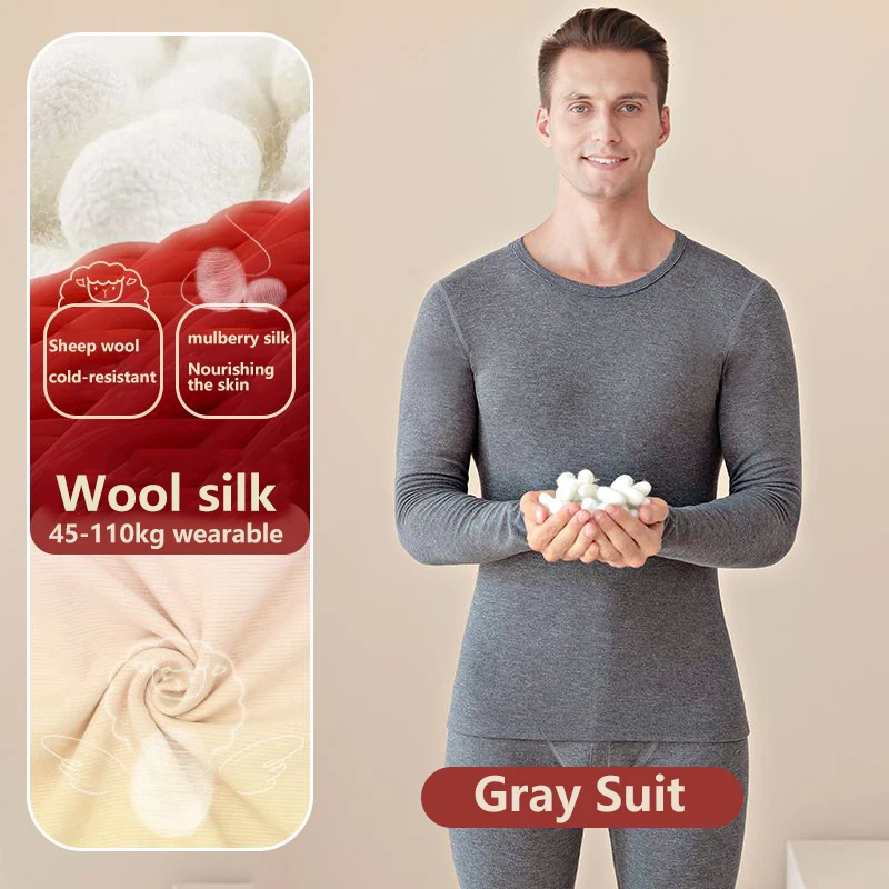 Roupa Térmica Seda LingDooo - Conjunto Inverno Masculino