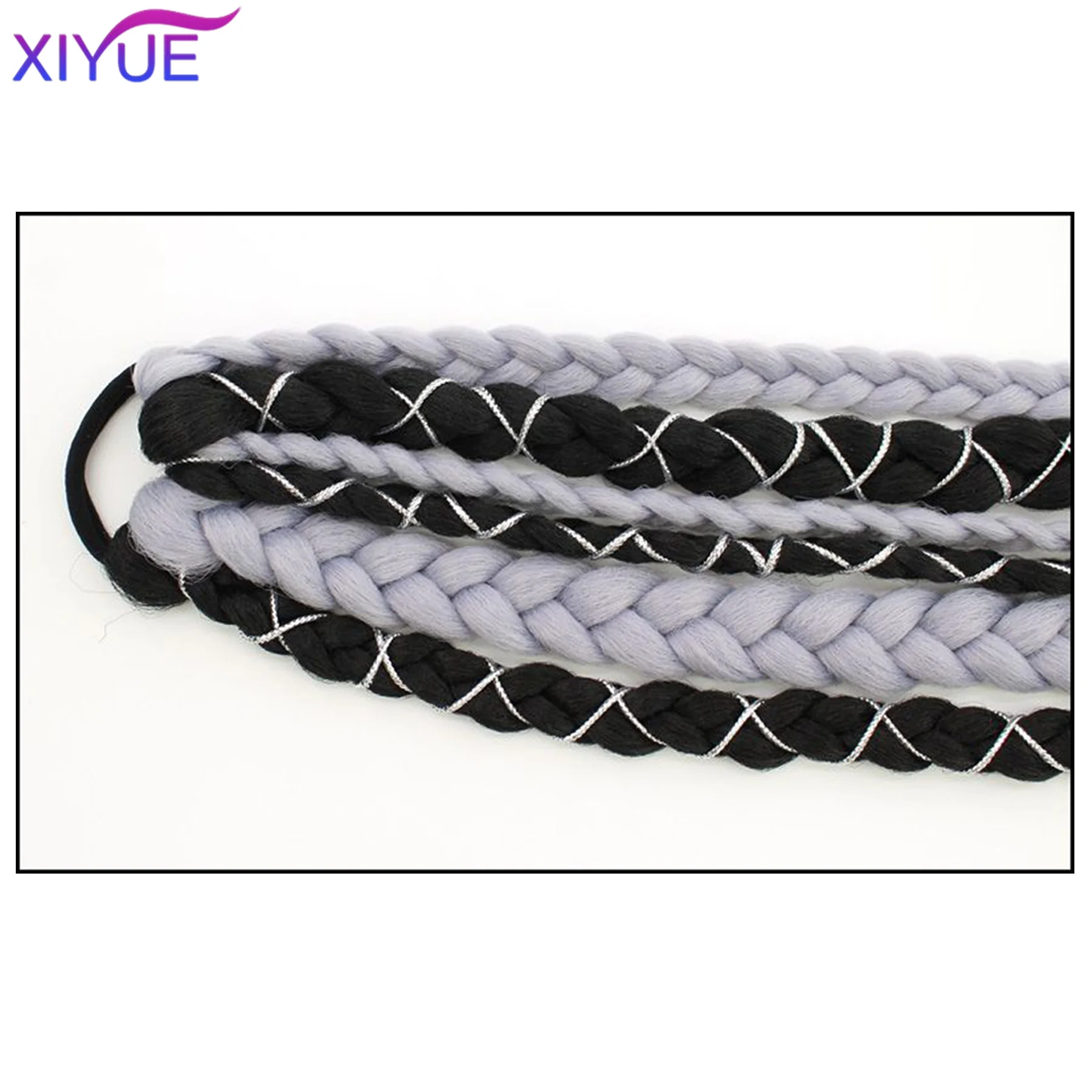 Fashion Cute Braid Head Rope Wig Playful Girls Handmade Fishbone Twist Braids High Ponytail Hair Accessories for Woman Daily Use