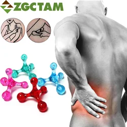 1Pcs Handheld Arch Body Massager Tool, Health Balance Four Trigger Pressure Point Ball Back Mini Massage Stick Relax Acupressure