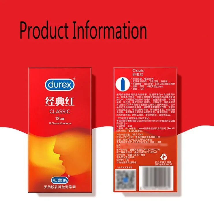 Durex 2pcs Condoms Ultra Thin for Men Natural Latex Super Lubricating Penis Sleeve Sex Toys Products Adult Contraception 4