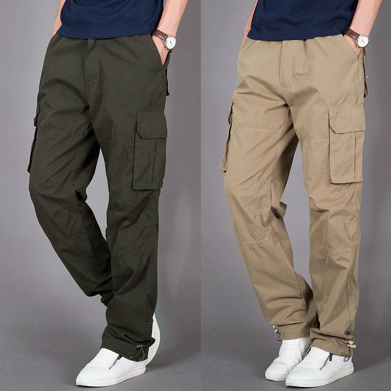 Pantalón grueso de combate joggers de chándal para hombre negro