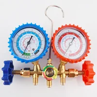 Jauge de collecteur de réfrigérant, ensemble de réfrigération de climatisation, outils de climatisation avec tuyau et crochet pour manomètre R22 R134 3