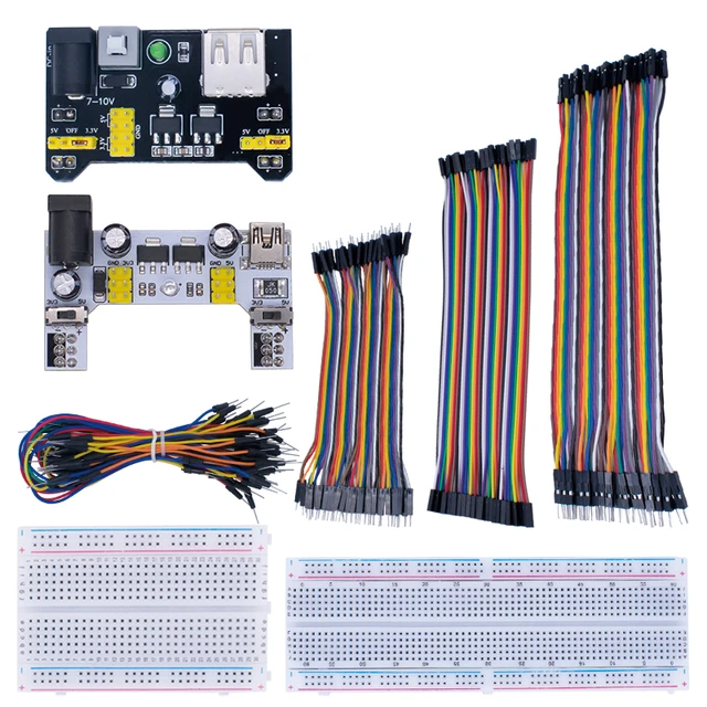 Mb102 Breadboard Kit 400/830 Points Prototype Board For - Temu