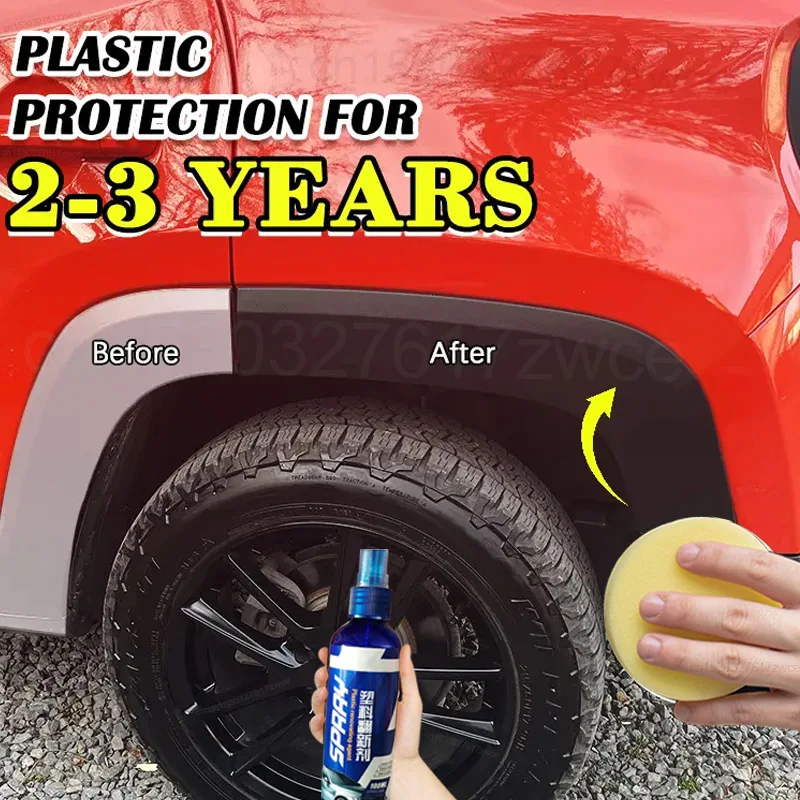 Plastic Restorer Car Leather Long-Lasting Protects Anti-aging Super Shine  Exterior Plastic Back To Black Gloss Car Care - AliExpress