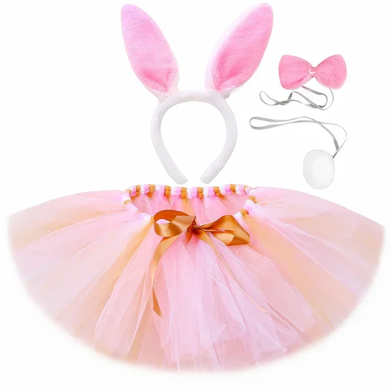 thumbnail image 1 of Falda tutú para niñas pequeñas, disfraz de conejito de Pascua, tutú para niños, disfraz de conejo de Halloween, minifaldas de tul mullidas para niñas, 1 of 5