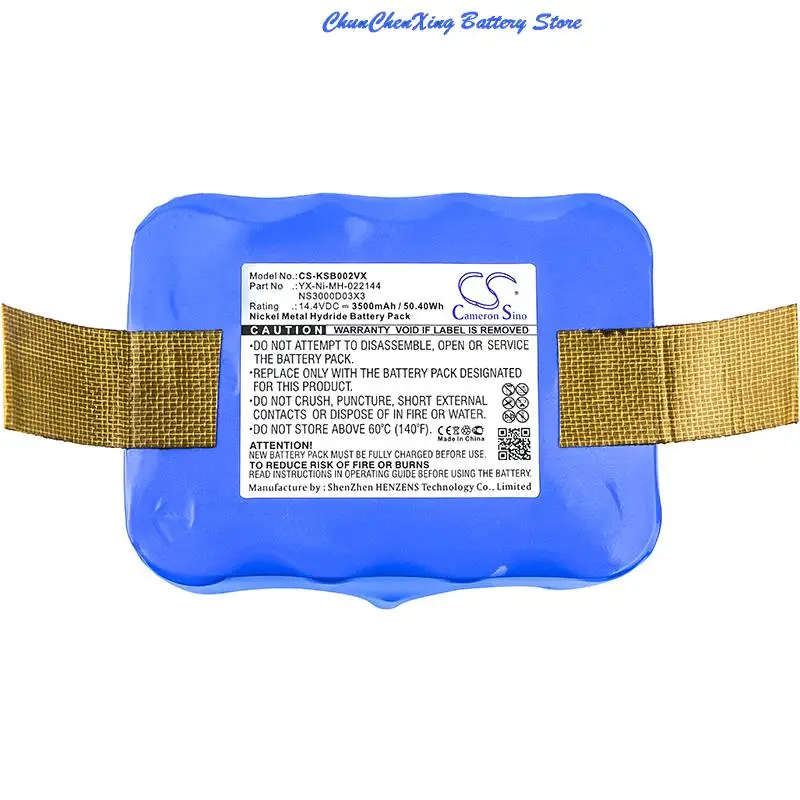 

OrangeYu 2000mAh/3500mAh Battery for KV8 210C,210XR, For MyGenie XR210,For Nestor E.Ziclean Furtiv,Swr22,For RoreLand XR-210