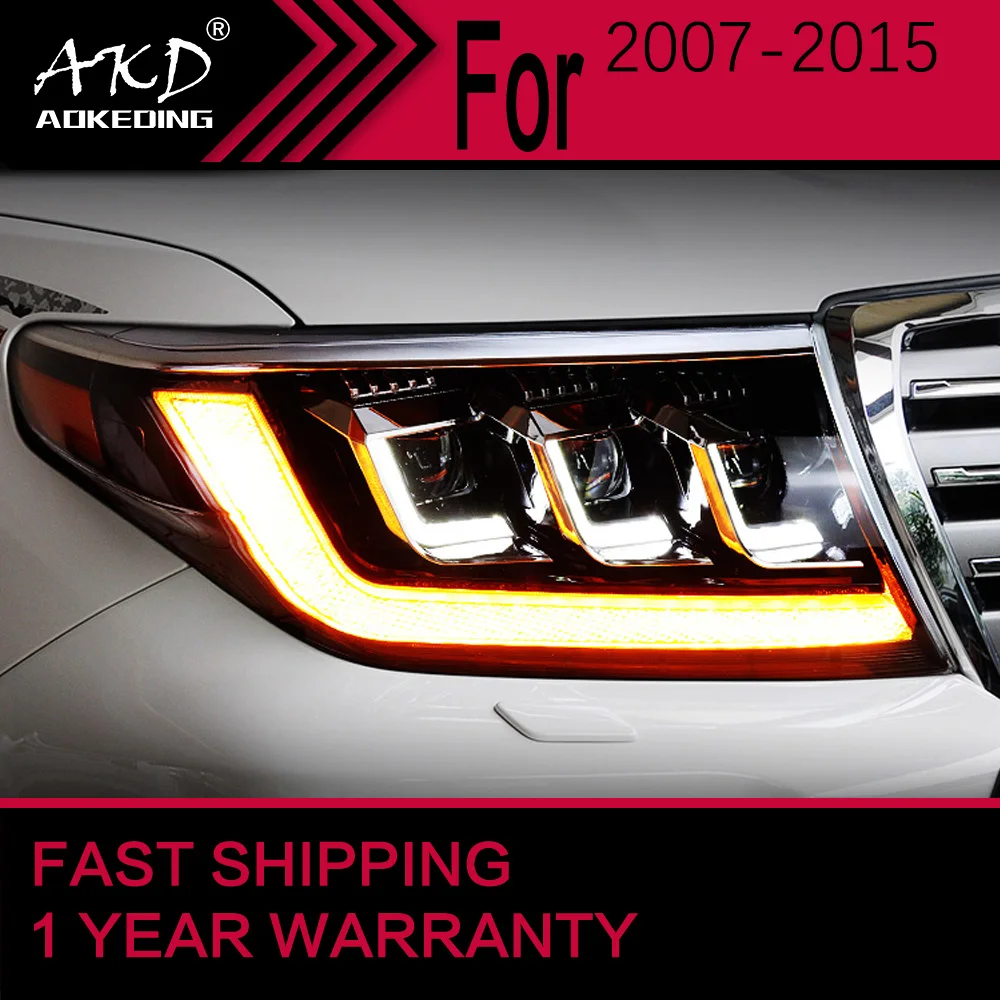 

Car Lights for Toyota Land Cruiser LED Headlight 2007-2015 Land Cruiser Head Lamp Drl Projector Lens Automotive Accessories